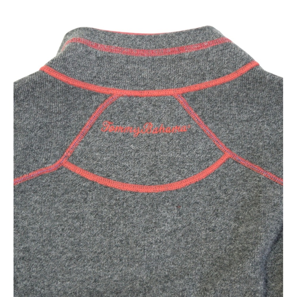 Tommy Bahama FLIPSIDE Reversible 1/4 Zip Sweater Men's L Burgundy Charcoal - Picture 11 of 15